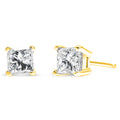 14K Yellow Gold 1/4 Cttw Princess-Cut Square Near Colorless Diamond Classic 4-Prong Solitaire Stud Earrings (H-I Color, I1-I2 Clarity)-0