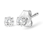 14K Gold 1/2 Cttw Lab Grown Diamond Solitaire Stud Earrings-1