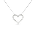 .925 Sterling Silver 2.0 Cttw Diamond Open Heart 18" Pendant Necklace (I-J Color, I2-I3 Clarity)