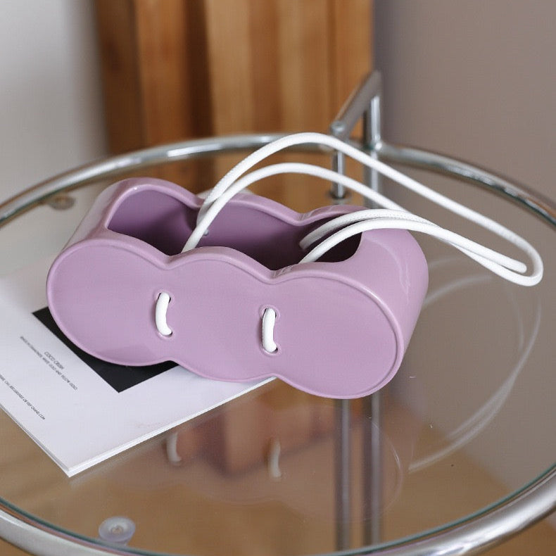 Handbag Shaped Ceramic Vase