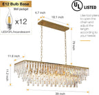 39 Inch Gold Crystal Prisms Chandelier Pendant Light-2