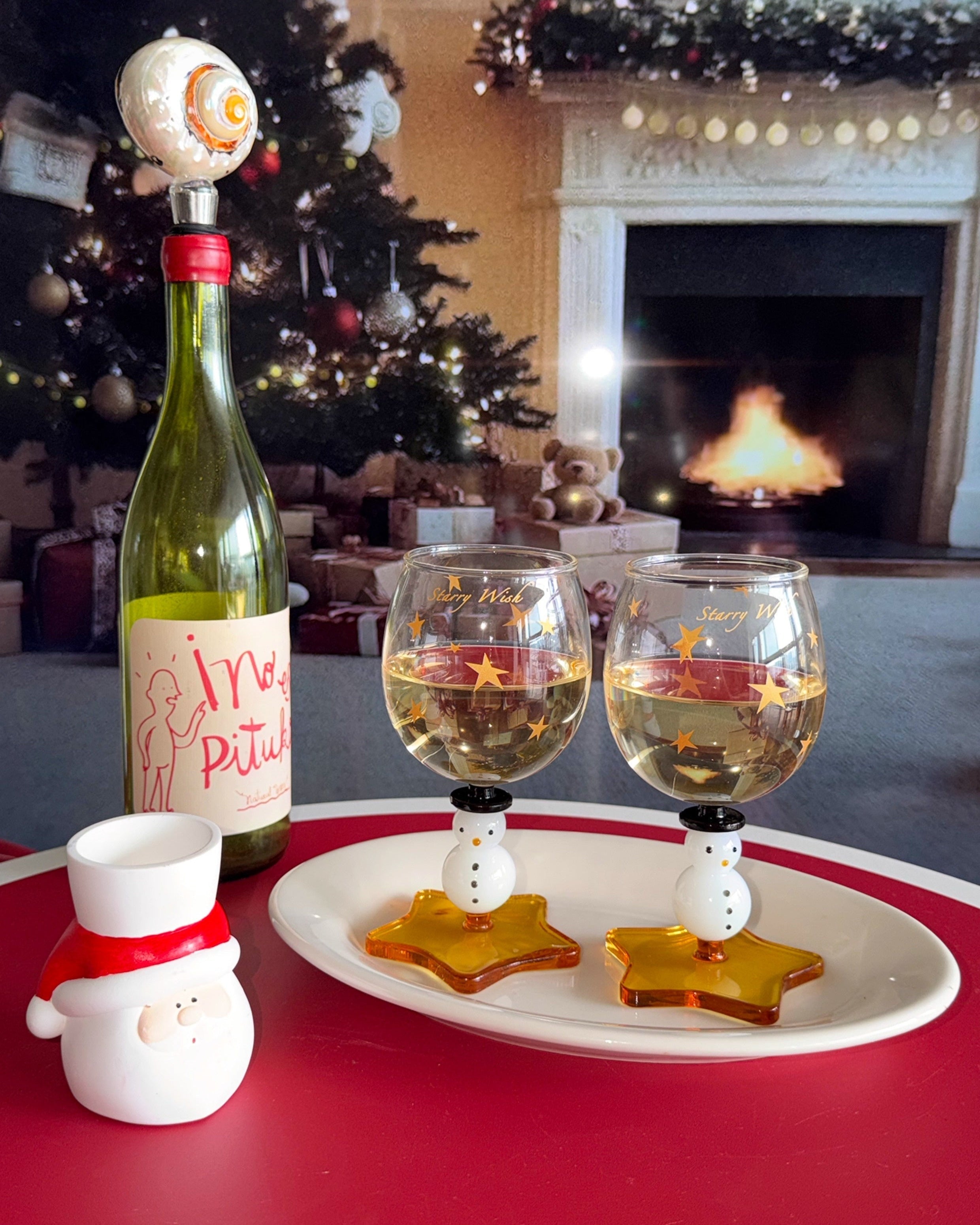 Snowman Wine Glass