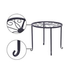 Set of 4 - Indoor Outdoor Black Metal Plant Stand