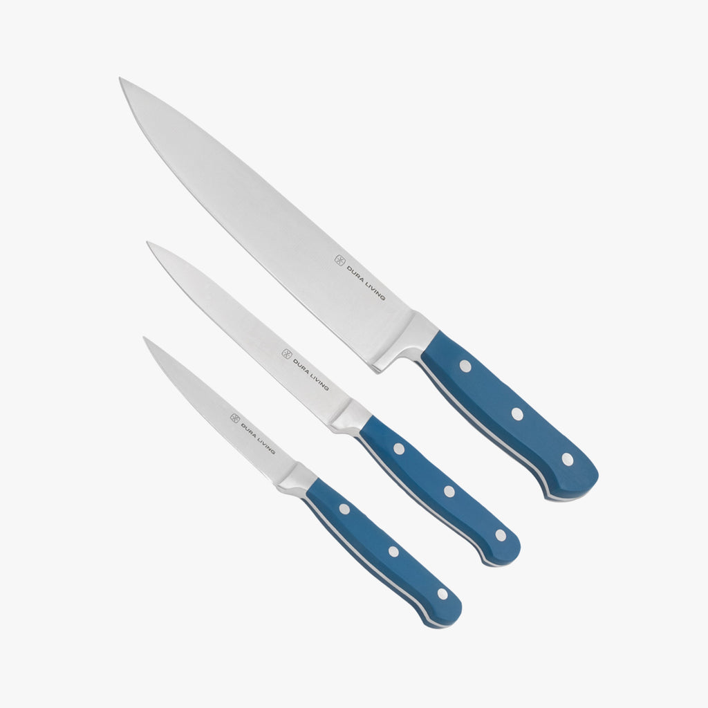 Superior 3-Piece Kitchen Knife Set- Royal Blue-0