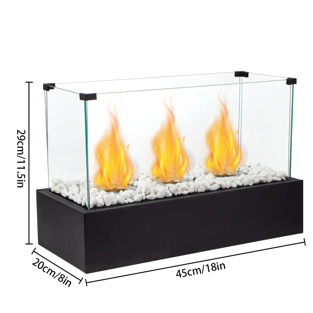 18''L Rectangular Large Tabletop Fire Pit