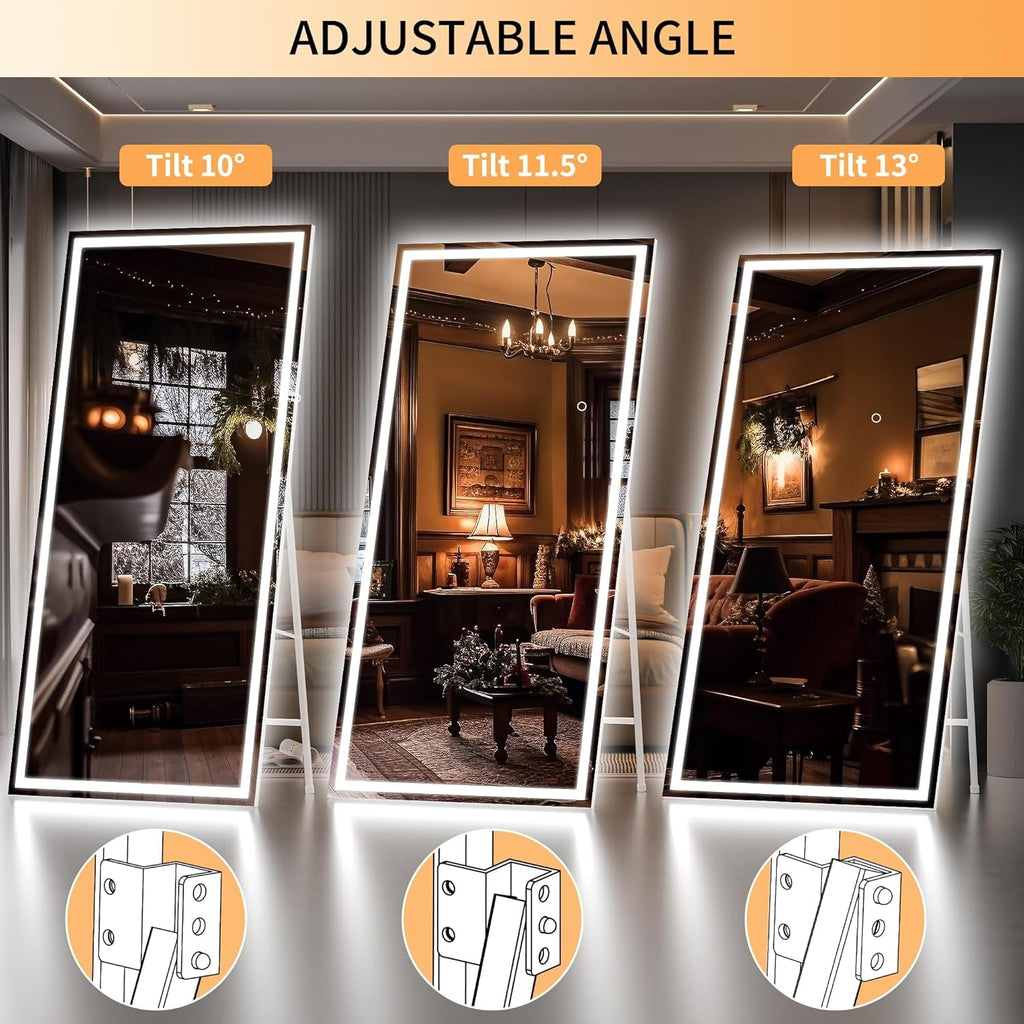 Illuminated Floor Length Mirror 71x32 Inch Dimmable