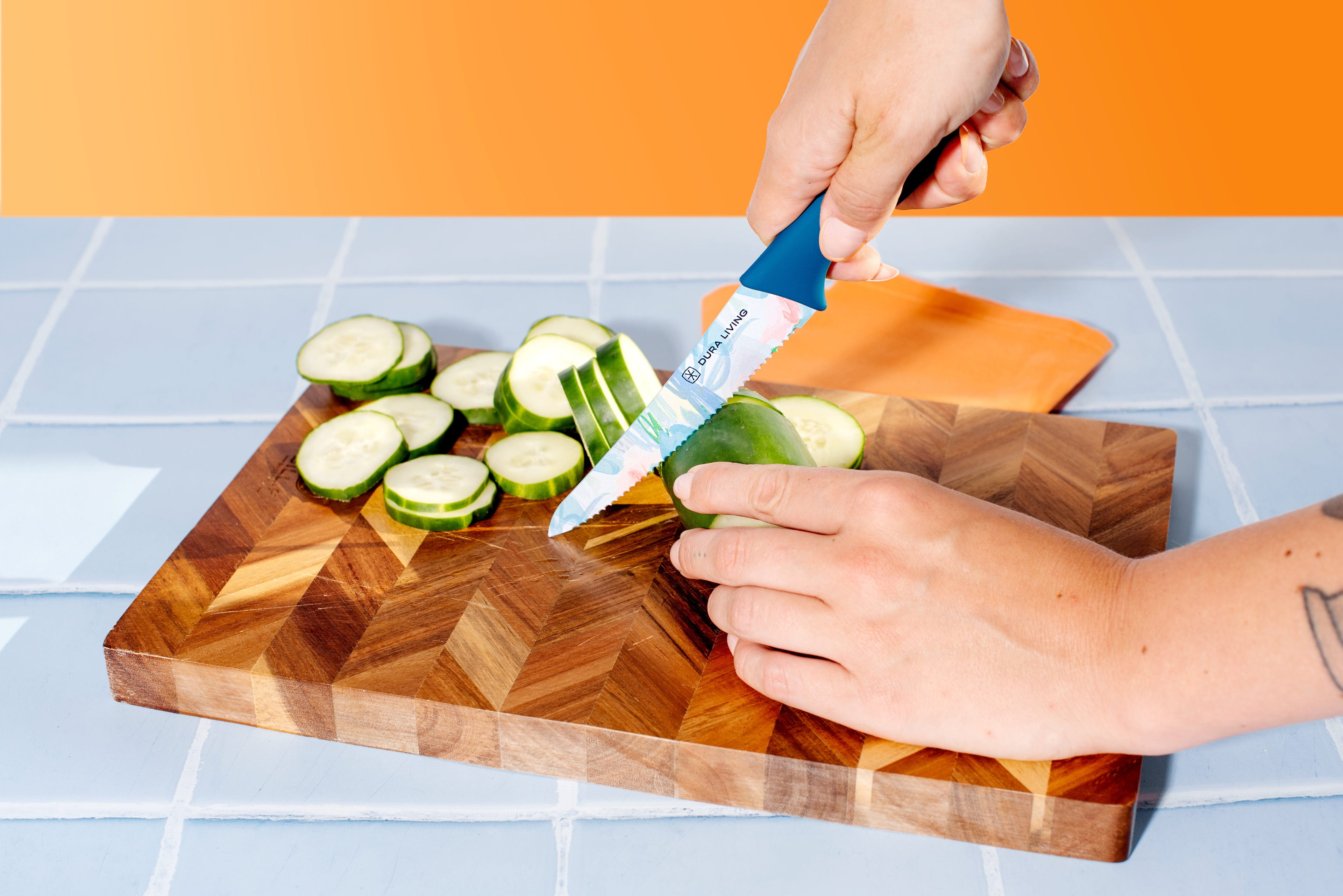 3-Piece Printed Kitchen Knife Set-Floral-3