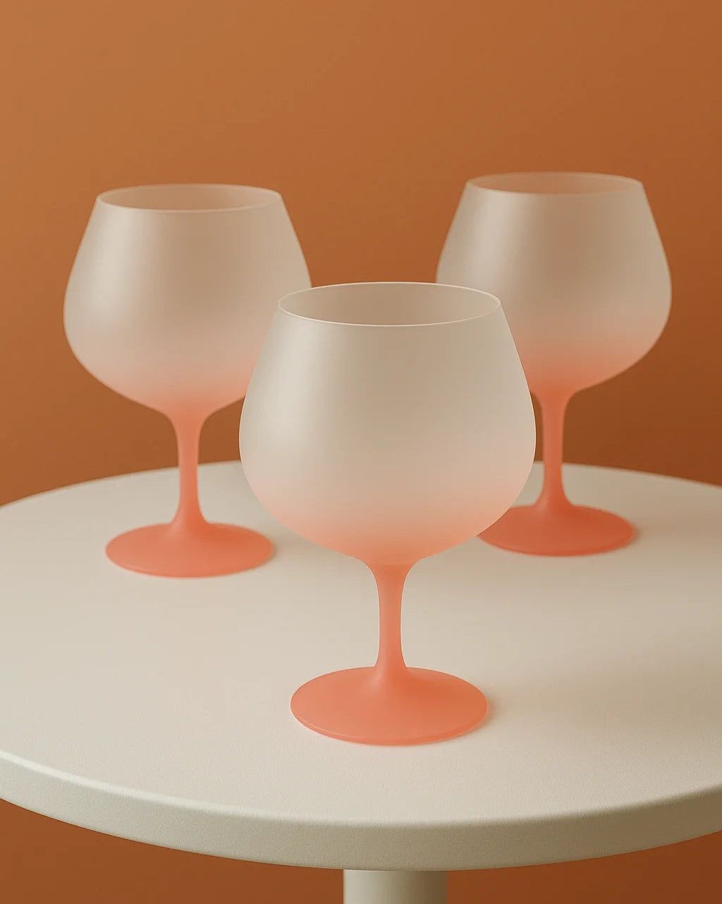 Matt Pink Wine Glass