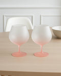 Matt Pink Wine Glass