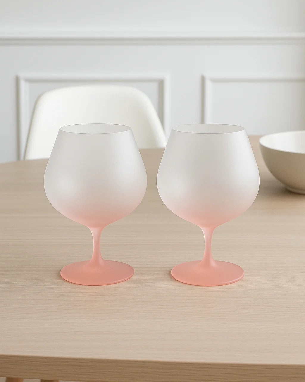 Matt Pink Wine Glass