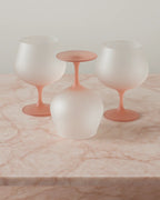 Matt Pink Wine Glass