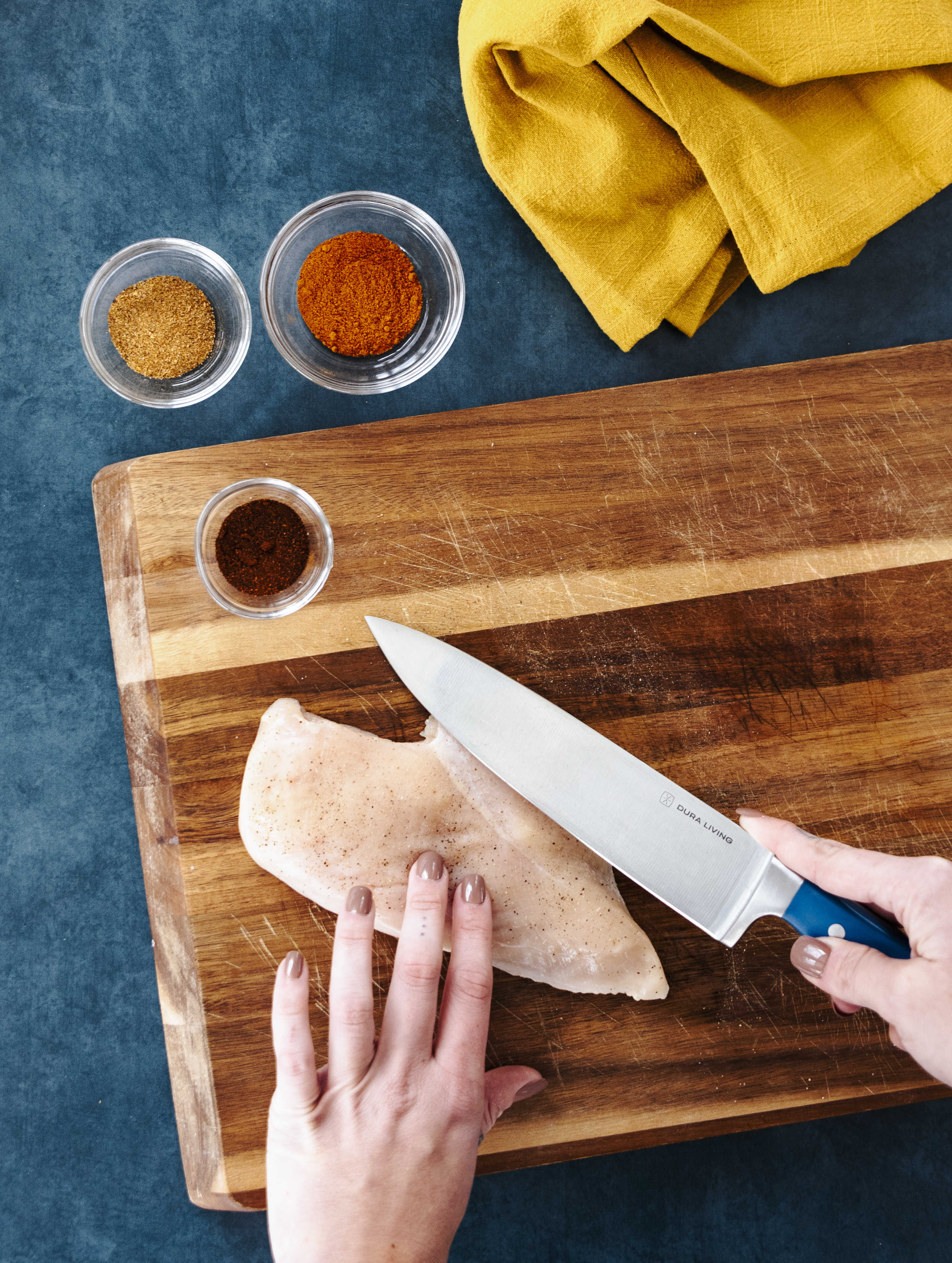 Superior 3-Piece Kitchen Knife Set- Royal Blue-3