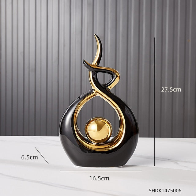 Abstract Sculpture Ceramic Statue Home Décor Figurines-8