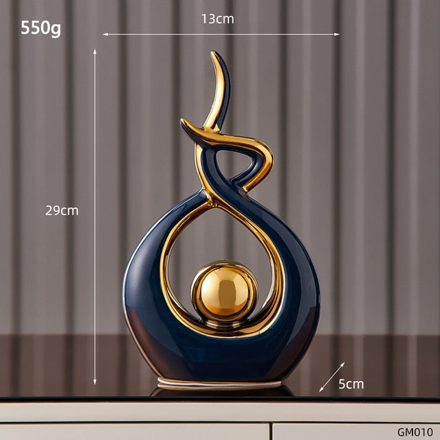 Abstract Sculpture Ceramic Statue Home Décor Figurines-18