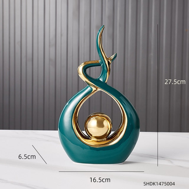 Abstract Sculpture Ceramic Statue Home Décor Figurines-6