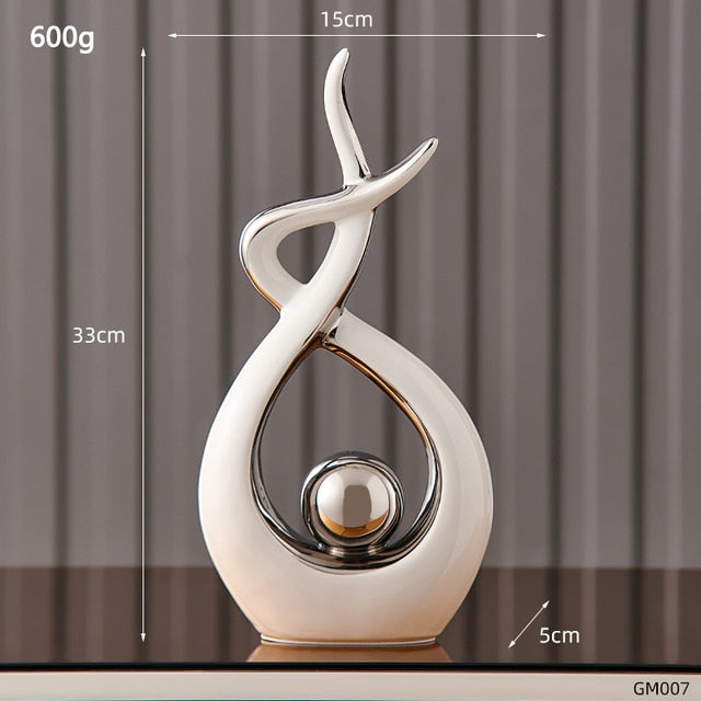 Abstract Sculpture Ceramic Statue Home Décor Figurines-19