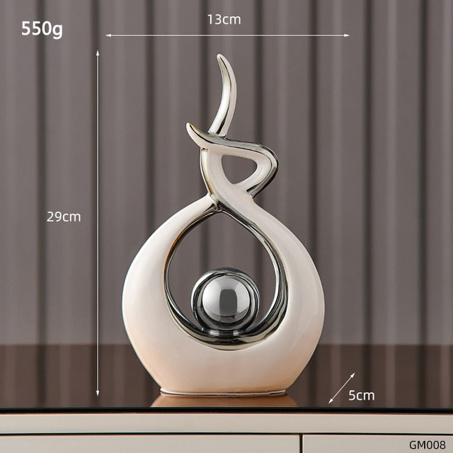 Abstract Sculpture Ceramic Statue Home Décor Figurines-20